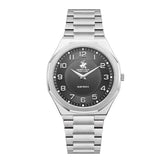 Beverly Hills Polo Club Men's Analog Watch, Gun Dial  With Silver Stainless Steel Band, BP3832X.350